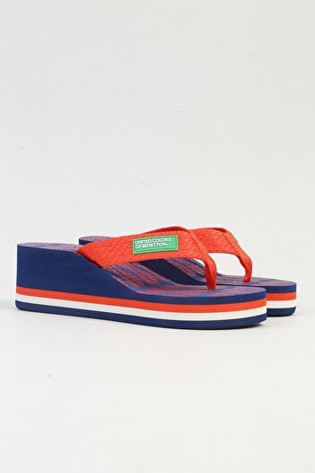 Benetton ®| IMPORTED Women's Red Navy Blue Slippers BNI-10217