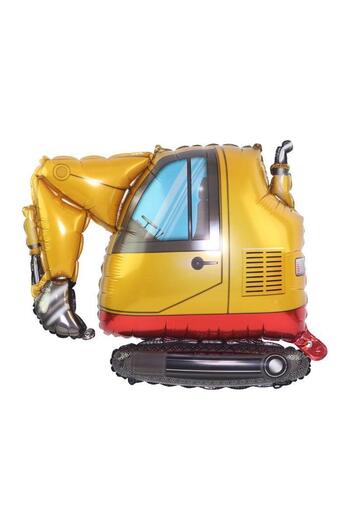 Partifabrik Construction Themed Construction Machinery Excavator Foil Balloon