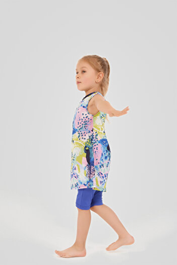 ALFASA Lena Patterned Zero Sleeve Children's Swimsuit