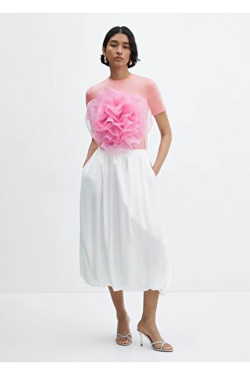 MANGO Woman A-Line Cut Midi Skirt