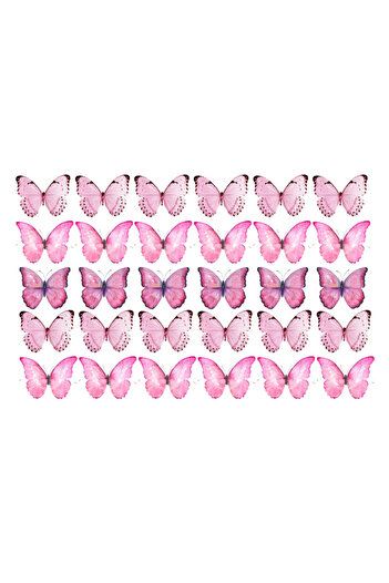 Yenilebilir Kağıt Wafer paper Pembe Kelebek Gıda Pasta Üzerine Yenilebilir Baskı A4