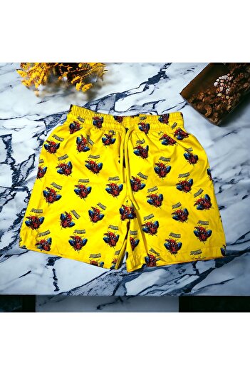 SPIDERMAN Children's swim trunks spiderman spiderman printed waist tied swimsuit shorts