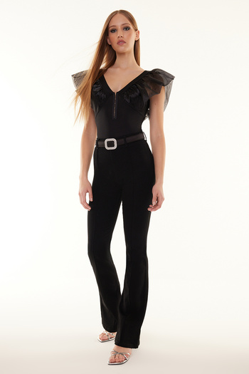 Trendyol Collection Černé džíny s vysokým pasem TWOSS24JE00127
