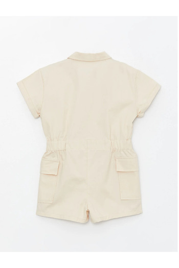LC Waikiki LCW baby Shirt Collar Short Sleeve Baby Girl Solopet