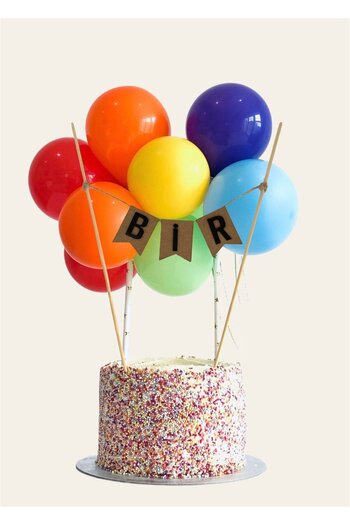 Partifabrik Birthday Cake Decoration Flag