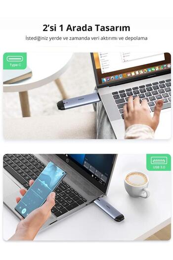 Ugreen M.2 Sata Ssd Ngff Usb-a Usb-c 3.1 Gen 2 Key B / B M Disk Kutusu