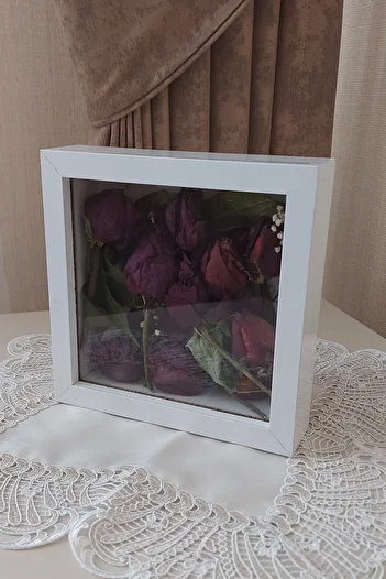 Verda Çerçeve 20x20x5 cm New Fashion Flower Pattern Memory Frame