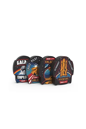 Silkar Silka Galaxy Shaped Eraser (Art-55) Pack of 4