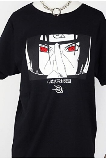 Köstebek Unisex Μαύρο Naruto: Μπλουζάκι Anime Itachi Uchiha Nefigo