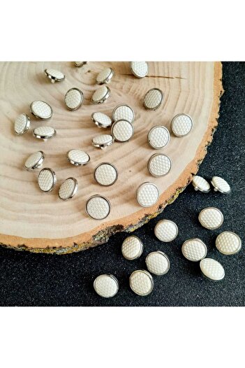 canan dizayn Metalized Honeycomb Button 18mm (20 Pieces)