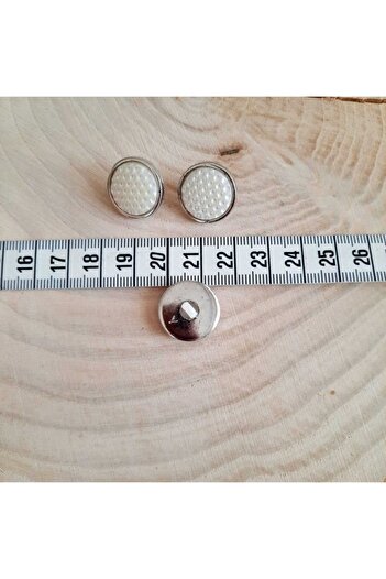 canan dizayn Metalized Honeycomb Button 18mm (20 Pieces)