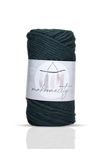 Makromecity Σκάνδαλο Μακραμέ Σκάνδαλο 3mm Σκάνδαλο Βαμβακερό Σκάνδαλο Μακραμέ Σκάνδαλο Nefti Green