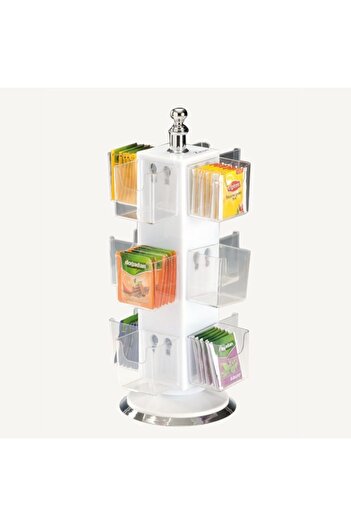 Zicco Rotating Tea Coffee Stand White 12 Pieces 36 Cm Zcp 651