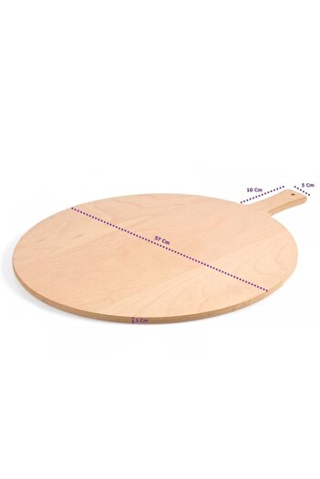 bimbambom Wooden Dough Board 60 Cm Flatbread Board Dough Rolling Board