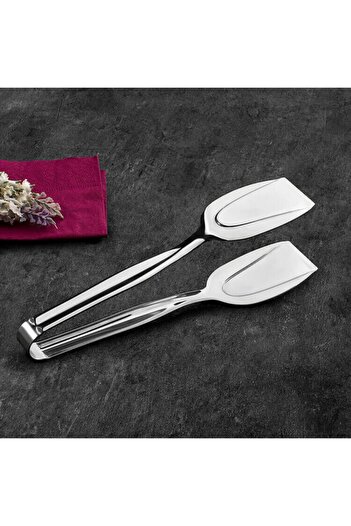 ÖzSa Home 304 Quality Cake Pastry Tongs 18/10 Stainless Steel Serving Tongs