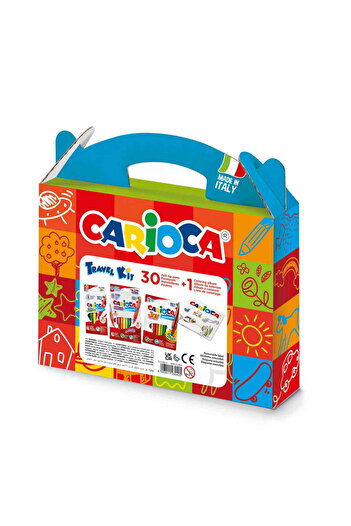 CARIOCA Super Washable Felt Tip Travel Set (40668-40614-41457+painting Book)