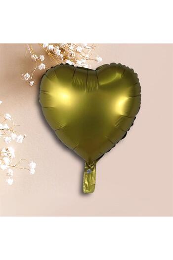 Partifabrik Satin Matte Turmeric Heart Foil Balloon 40 Cm