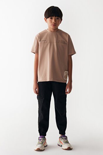 nk kids Jaguar Boy's Bottom - Top Double Suit Printed T-Shirt / Cargo Pants