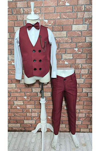 HAYTA Children's Vest Suit with Shirt Set 0-1years -14years