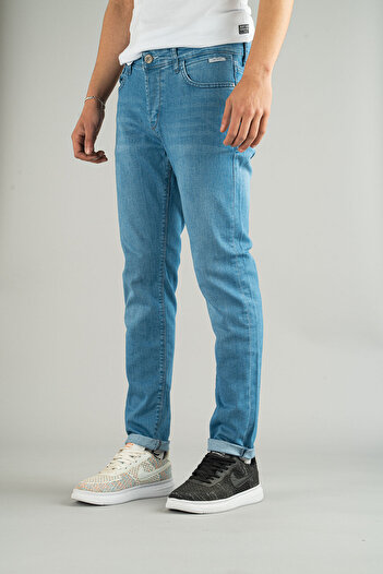 bombe Ανδρικό Vintage Washed Strechy Slim Fit Slim Fit τζιν παντελόνι