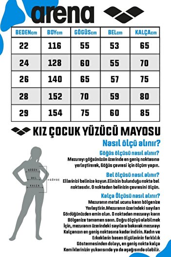 ARENA 1a487 - Gill Kids Onl Pilcl Kız Çocuk Mayosu