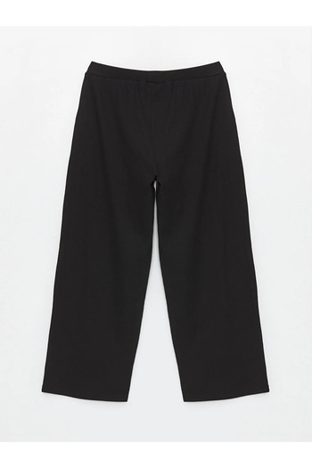 LC Waikiki Dámské hladké capri pyžamové kalhoty LCW DREAM s elastickým pasem
