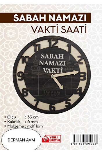 Derman Posture time clock to morning prayer for mosque and messengers