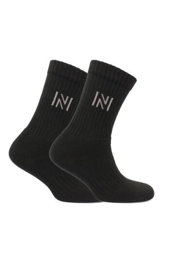 NORFOLK Black Barkley Double Pack Cushioned Cotton Casual Socks