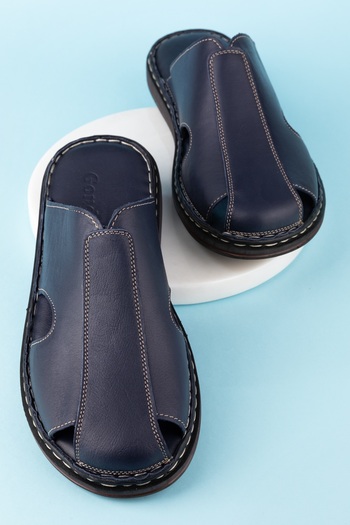 Gondol Genuine Leather Closed Front Soft Sole Slippers kml.103