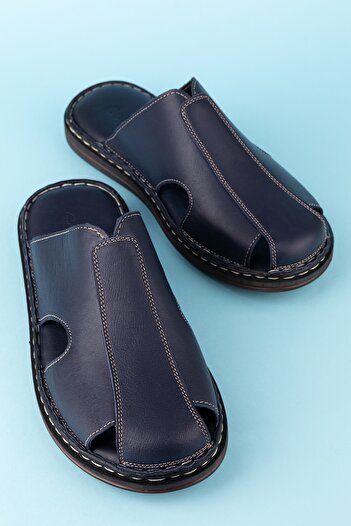 Gondol Genuine Leather Closed Front Soft Sole Slippers kml.103