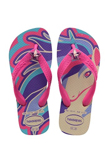 Havaianas Kids Fantasy Beige/Magenta Neon