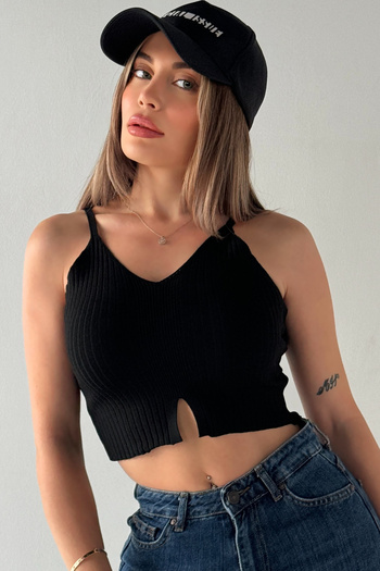 MODAGEN Women's Strappy Knitwear Crop Body