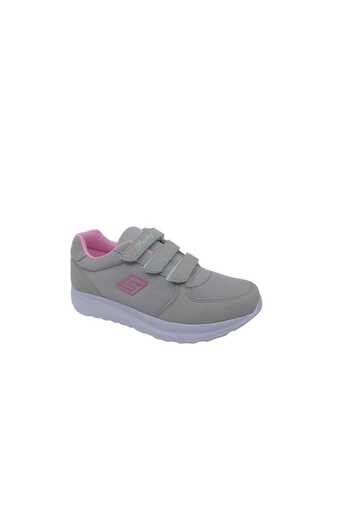 Zerhan Parley 918 Women's Gray Mesh Velcro Wedge Sole Sports Shoes