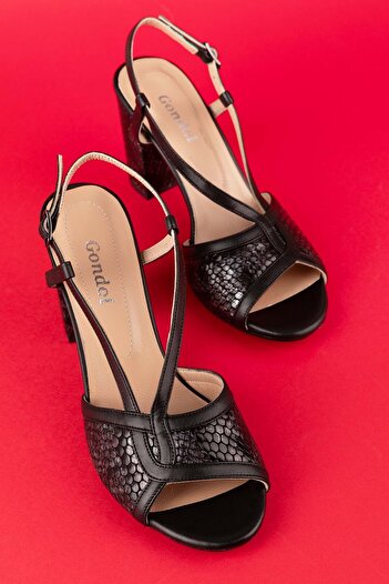 Gondol Women's Genuine Leather Stylish Heeled Shoes ast.6157