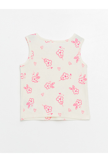 LC Waikiki LCW Baby - Floral Patterned Crew Neck Undershirt for Baby Girl