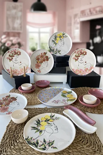 Keramika 16 Piece Breakfast Set for 6 People