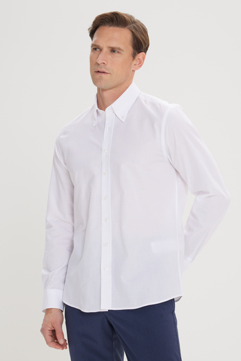 ALTINYILDIZ CLASSICS Ανδρικό πουκάμισο Oxford με στενό γιακά 100% βαμβάκι με λεπτή εφαρμογή
