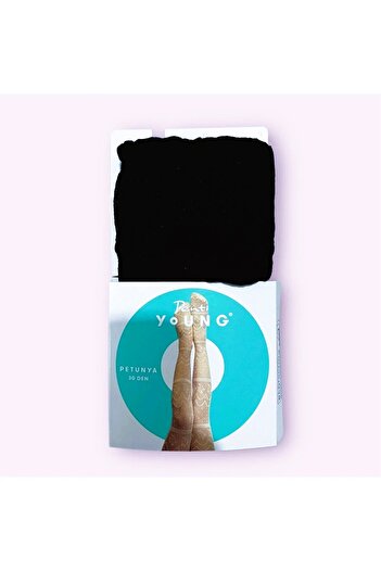 Penti Black Girls Patterned Pantyhose