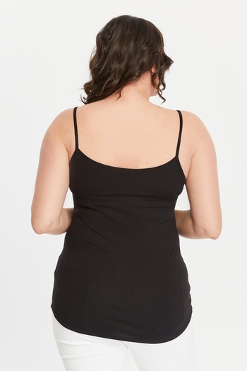 Curvy Trend Plus Size Rope Strap Oval Slit Blouse