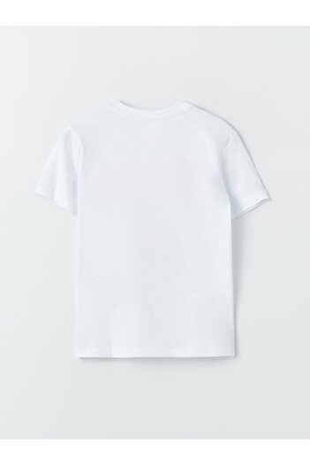 LC Waikiki Kurzarm-T-Shirt für Jungen mit Nostalgic Monkey-Aufdruck und Rundhalsausschnitt