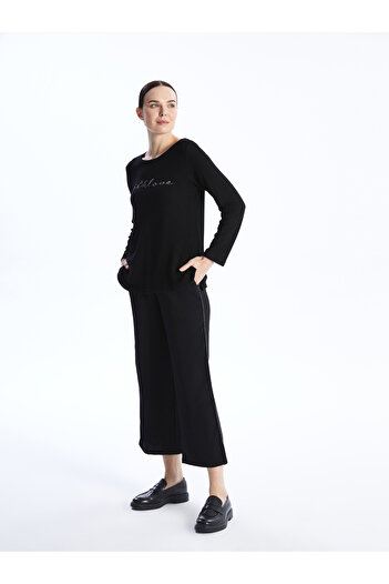 LC Waikiki Wide Leg and Elastic Waist Women's Trousers