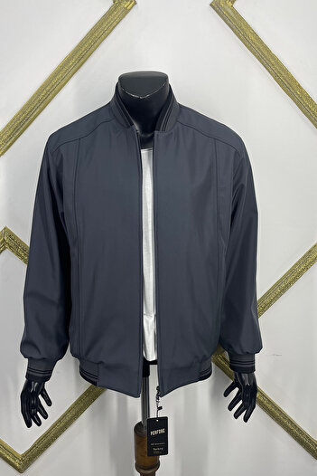 Sadık Collection Men's College Collar Sleeves and Six Elastic Seasonal Spring Coats