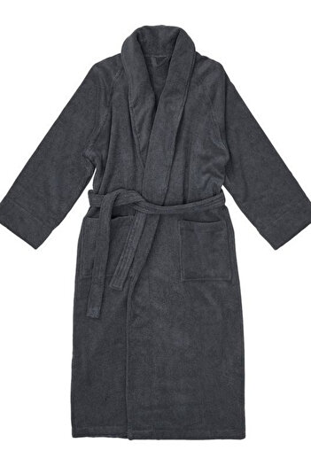 Hızsabitleme HIZSOY TEXTILE 100% Microcotton Lux Bathrobe - Anthracite