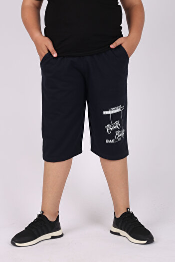Çiggo Kids Boy's Loading Game Print Detailed Pocket Shorts/Capri
