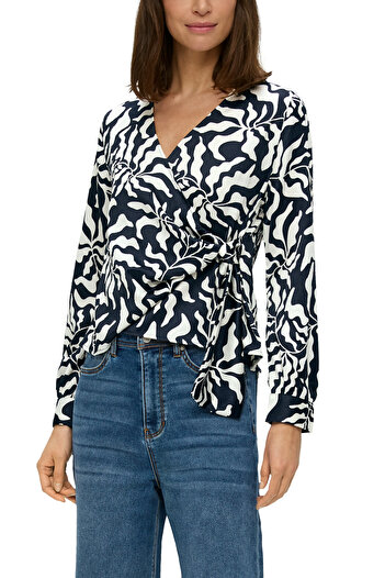 s.Oliver Wickelbluse aus Satin