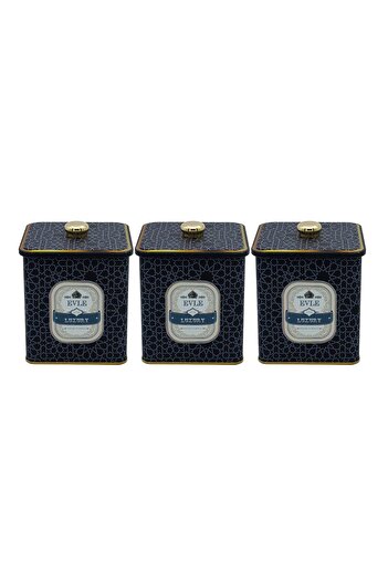 EVLE Erb22v2 Square Metal Storage Container with Knob Handle 120x120 Set of 3