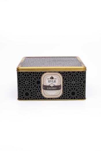 EVLE Er029-v2 Trellis Patterned Square Metal Storage Container 24x24 Cm