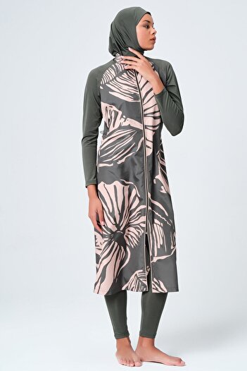 ALFASA Coral Long Hijab Swimsuit