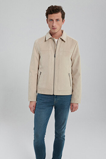 Mavi Beige Faux Suede Jacket Slim Fit / Slim Fit0110300-70004