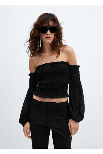MANGO Woman Lureks Off-Shoulder Μπλούζα
